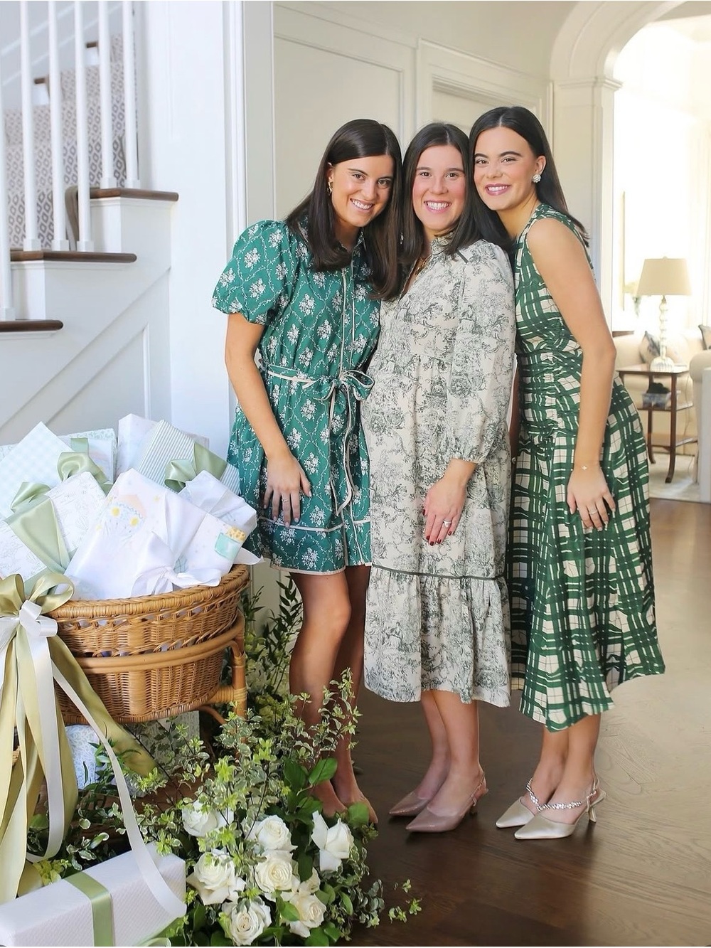 Green and Cream Plaid Dress